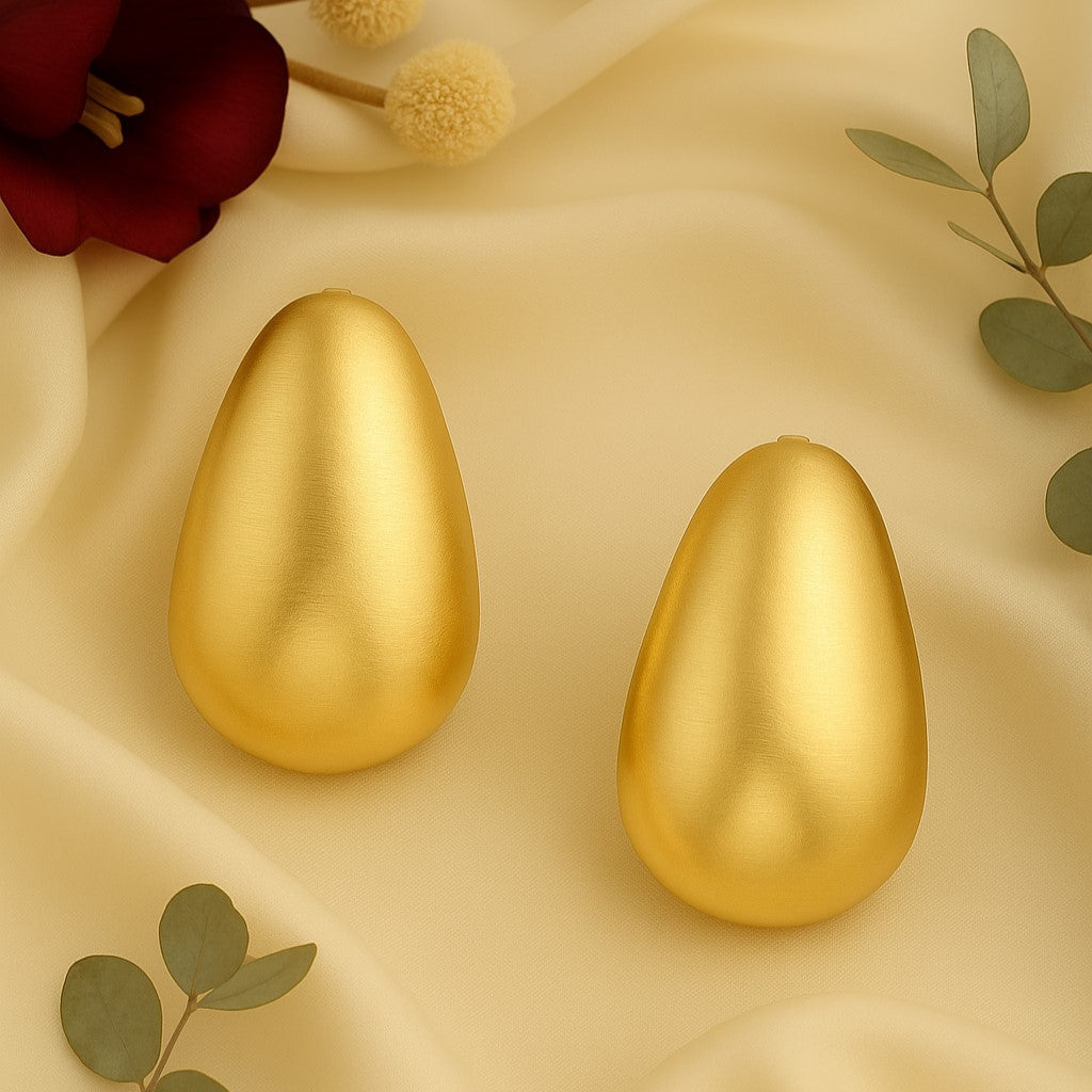 Estele Gold Plated Stylish Semi-Luxury Demifine Stud Earrings for Girls and Women