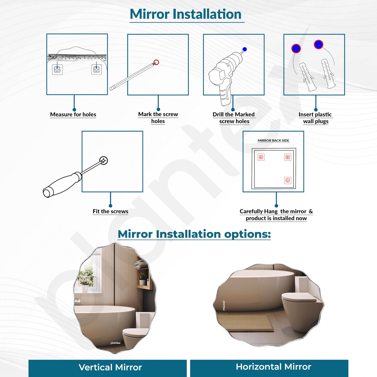 Frameless Oval Mirror with Beveled Edges - HD Glass - 15 x 18 Inch - Ideal for Bathroom, Bedroom, Living Room
