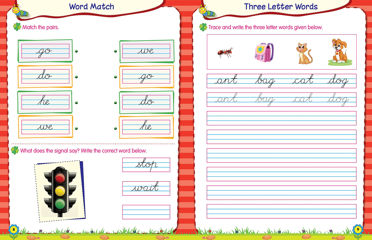 Scholars Hub Cursive Writing Books Combo (Vol 0,1) (For Ages 4-6)- Capital Letters, Small Letters & Word Family | Pack Of 2 Books
