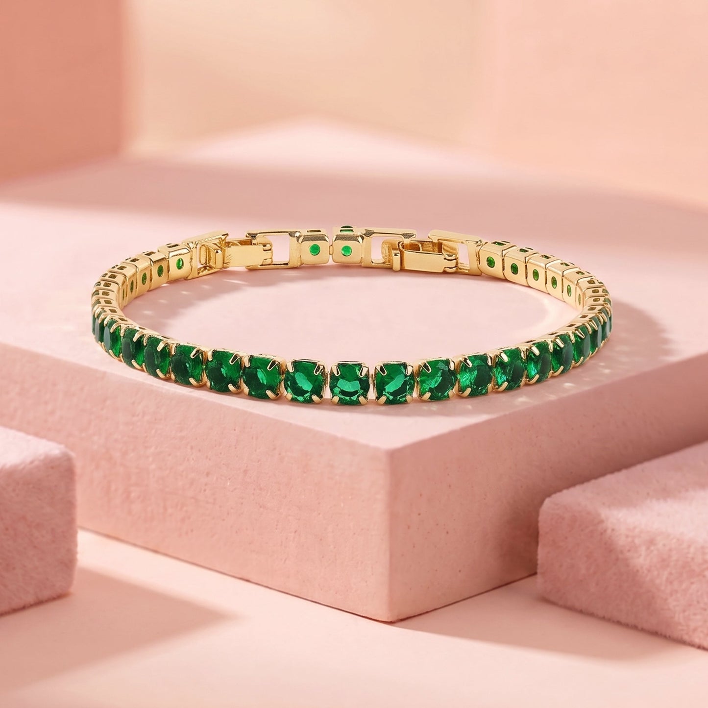 Saya Green Stone Slim Bracelet