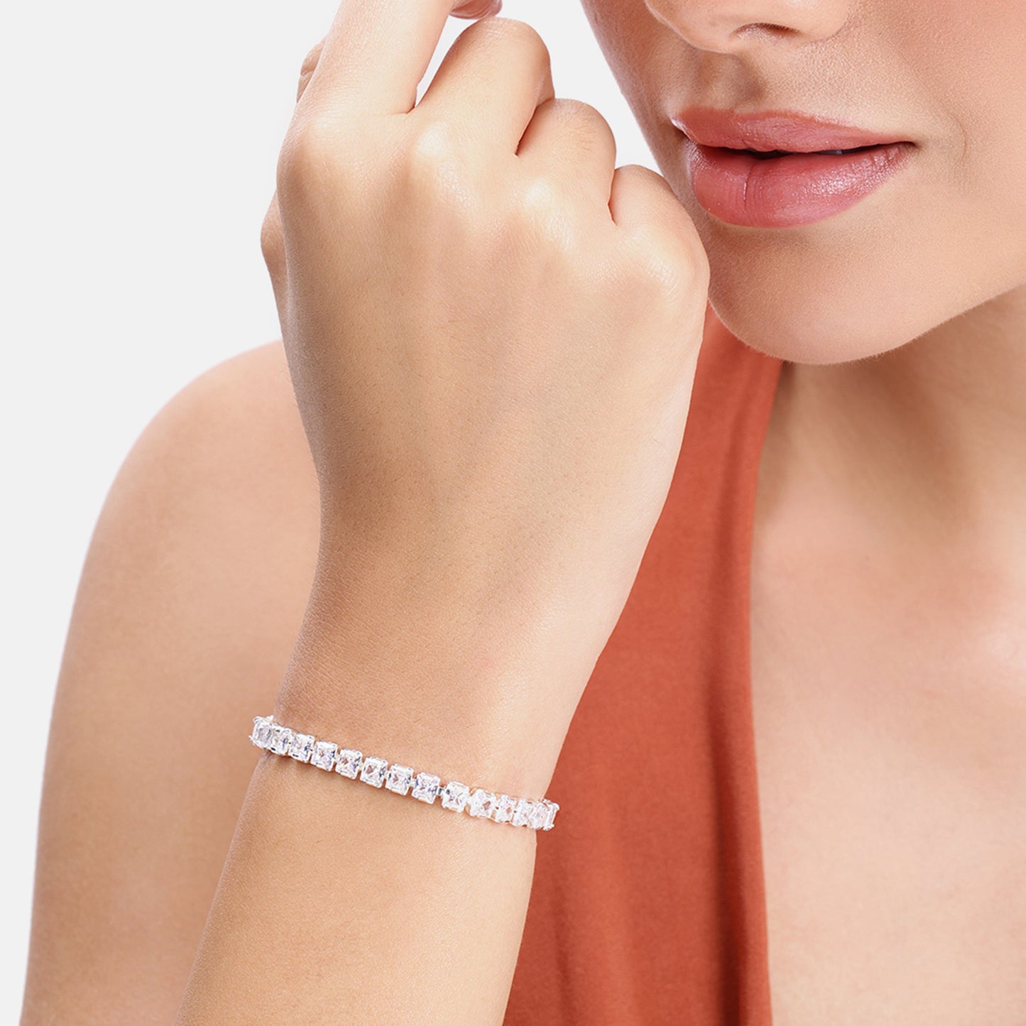 Meher Opulent White Tennis Bracelet