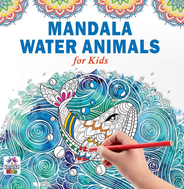 Mandala Sea Animals Art Coloring Book For Kids | 30 Ocean-Themed Mandala Designs To Enhance Art Coloring, Drawing & Focus | High Quality Premium Paper | Perfect Gift For Children & Teens-Namaskar Kids