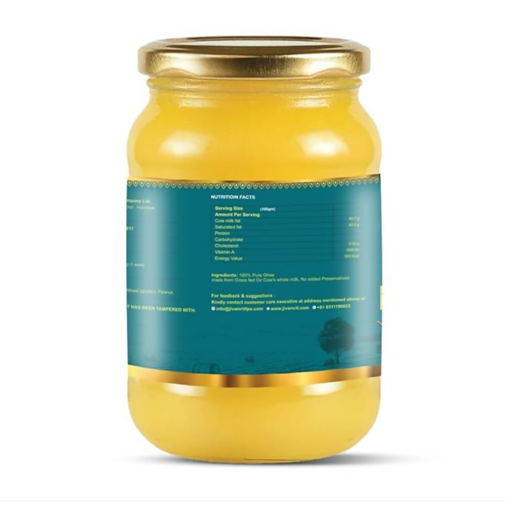 Jivamrit Organic A2 Cow Ghee Glass Bottle