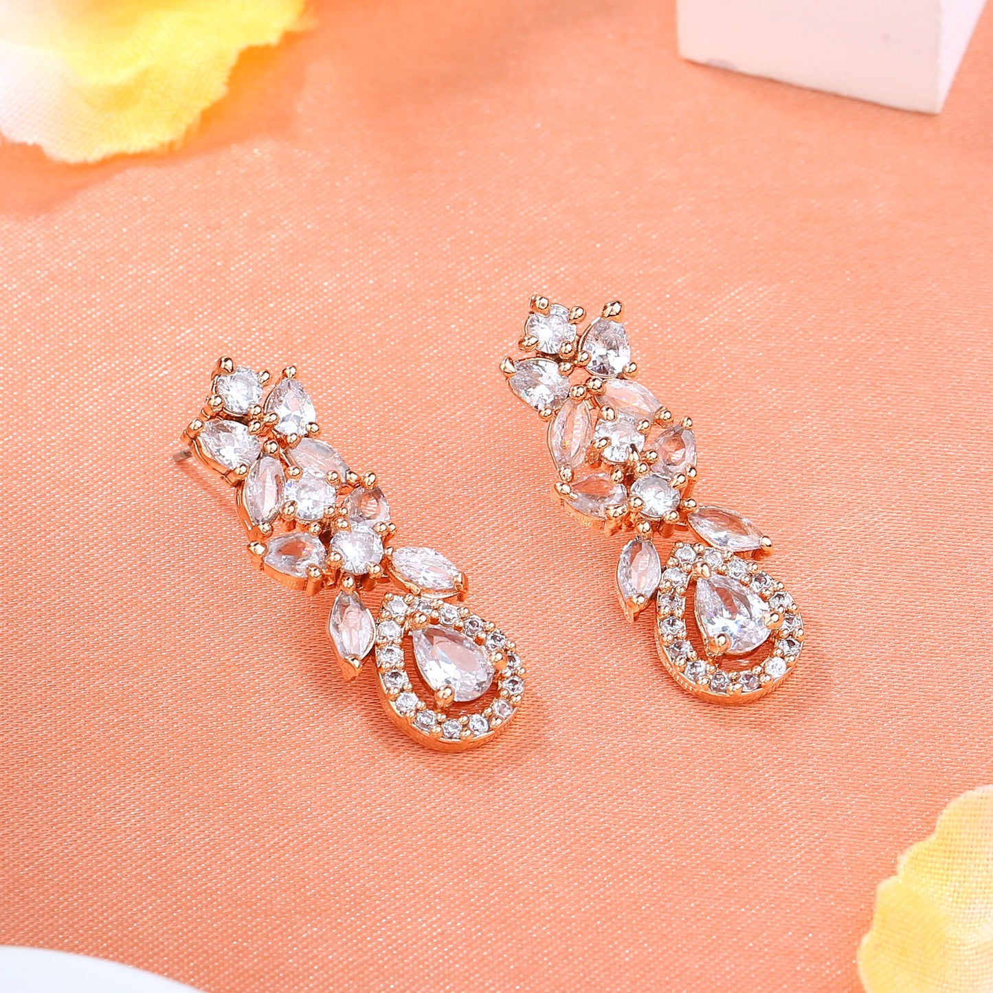 Scintillating Drop CZ Earrings