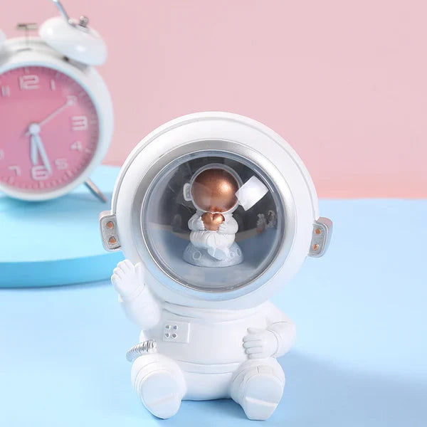 Dual Astronaut in Helmet Night Lamp | 15 CM | Battery |