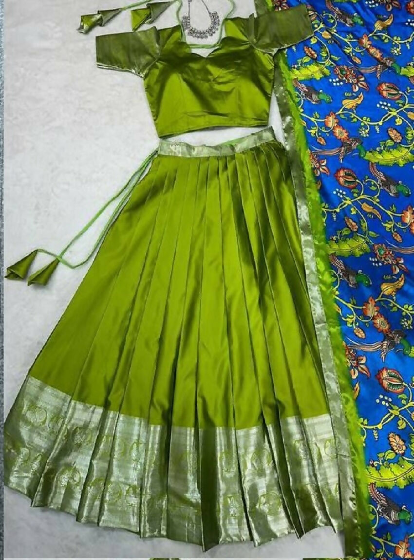 Teeya Creation New Latest Trendy Stylish Lehenga Choli Set - Green