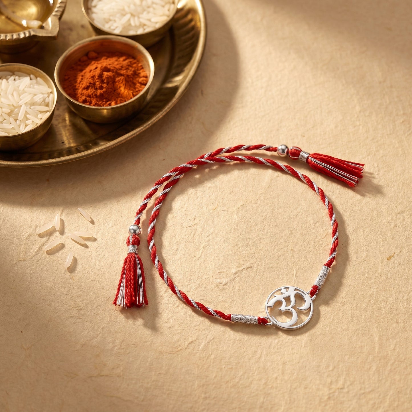 Silver Shree Om Rakhi