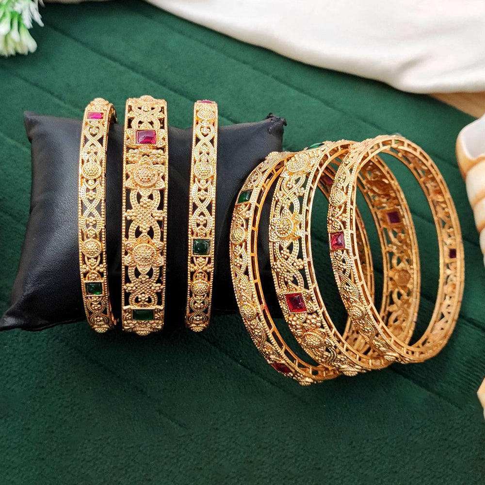 JS Fashion Traditional Ethnic Antique Bangle Set For Women