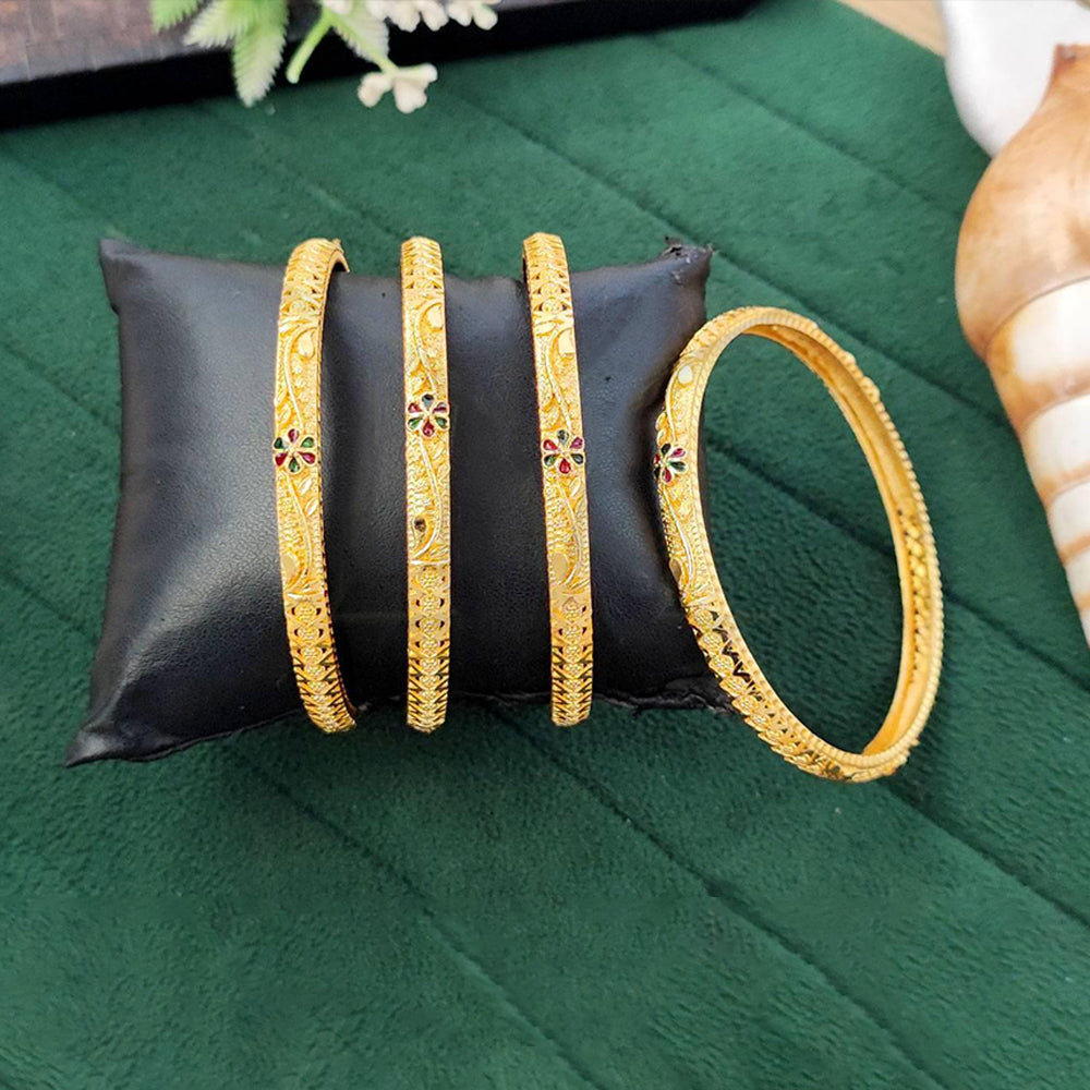 JS Fashion Antique Floral Design Bangles Set For Women