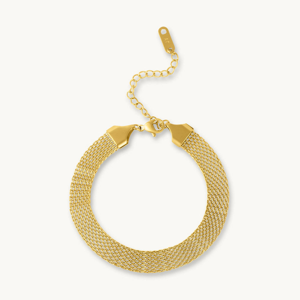Golden Mesh Weave Bracelet