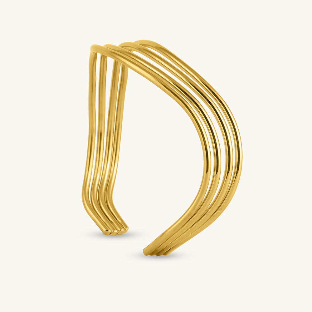 Auric Wave Multi-Strand Cuff Bracelet