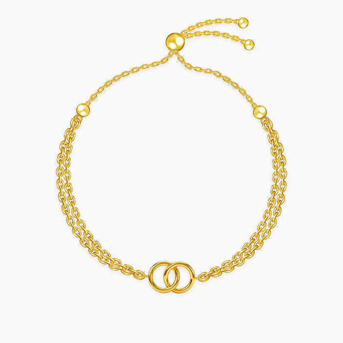 Kriti Sanon Golden Forever Link Heart Bracelet