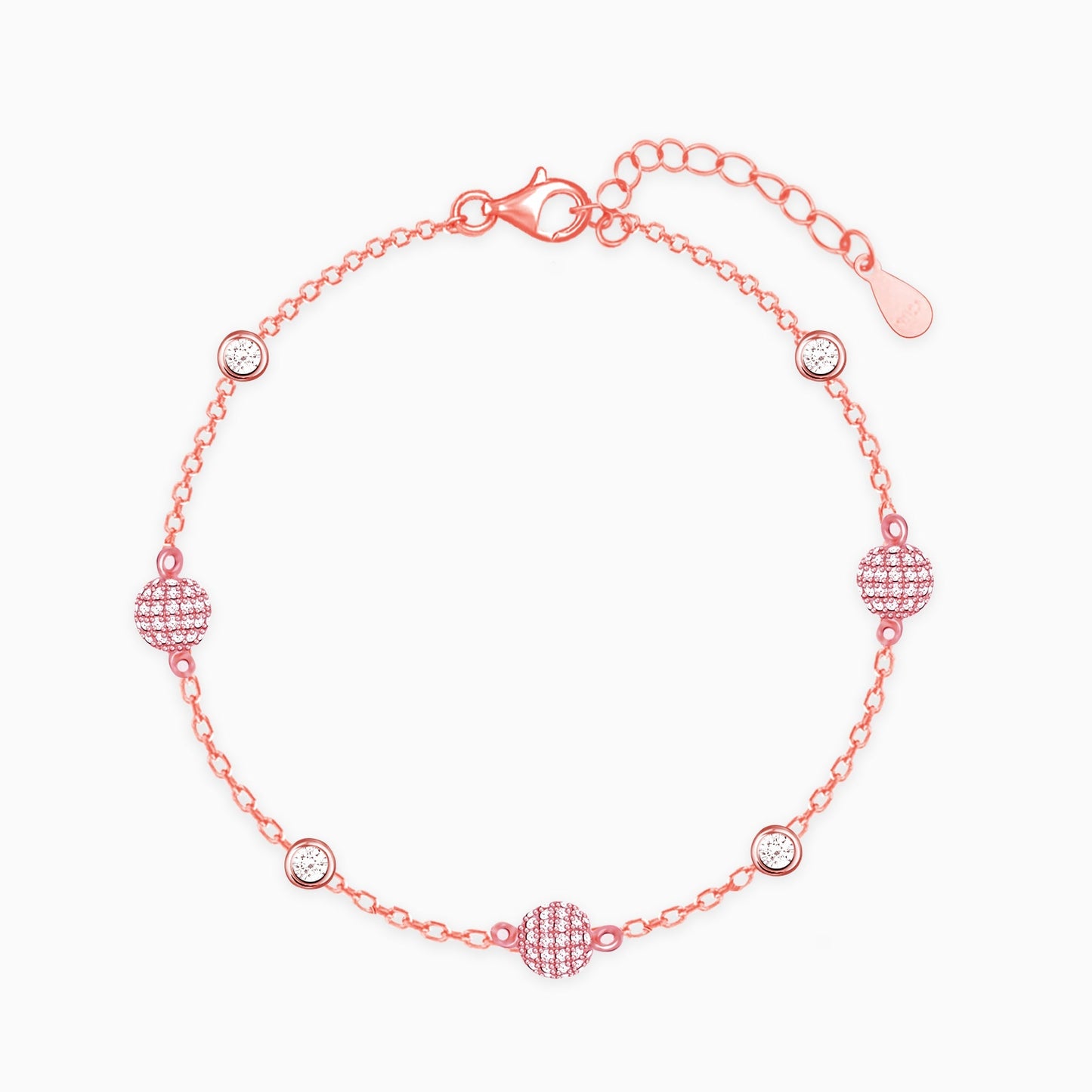 Rose Gold Studded Bubble Bracelet