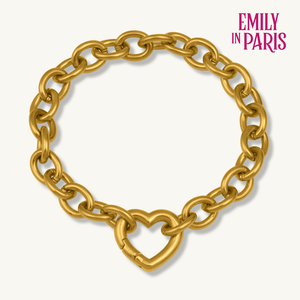 Petite Heart Drop Link Bracelet