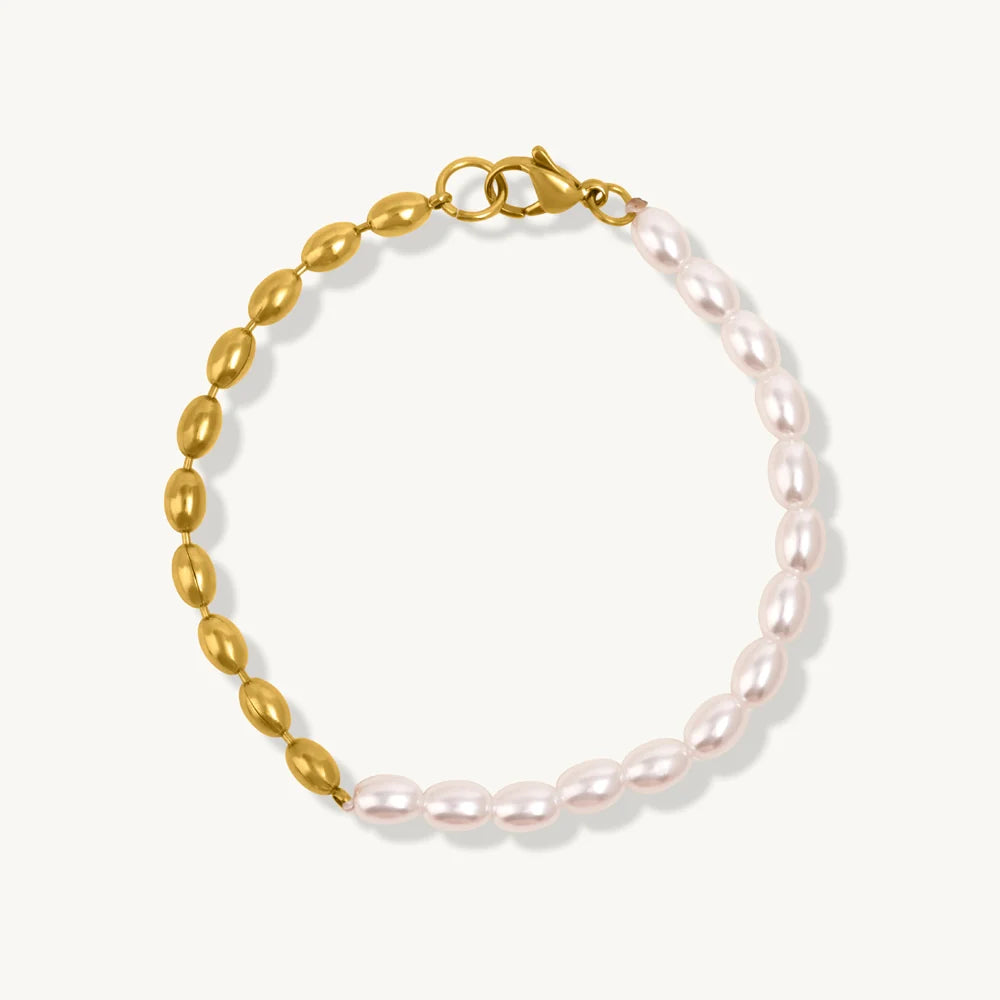 Vera Pearl & Beaded Link Bracelet