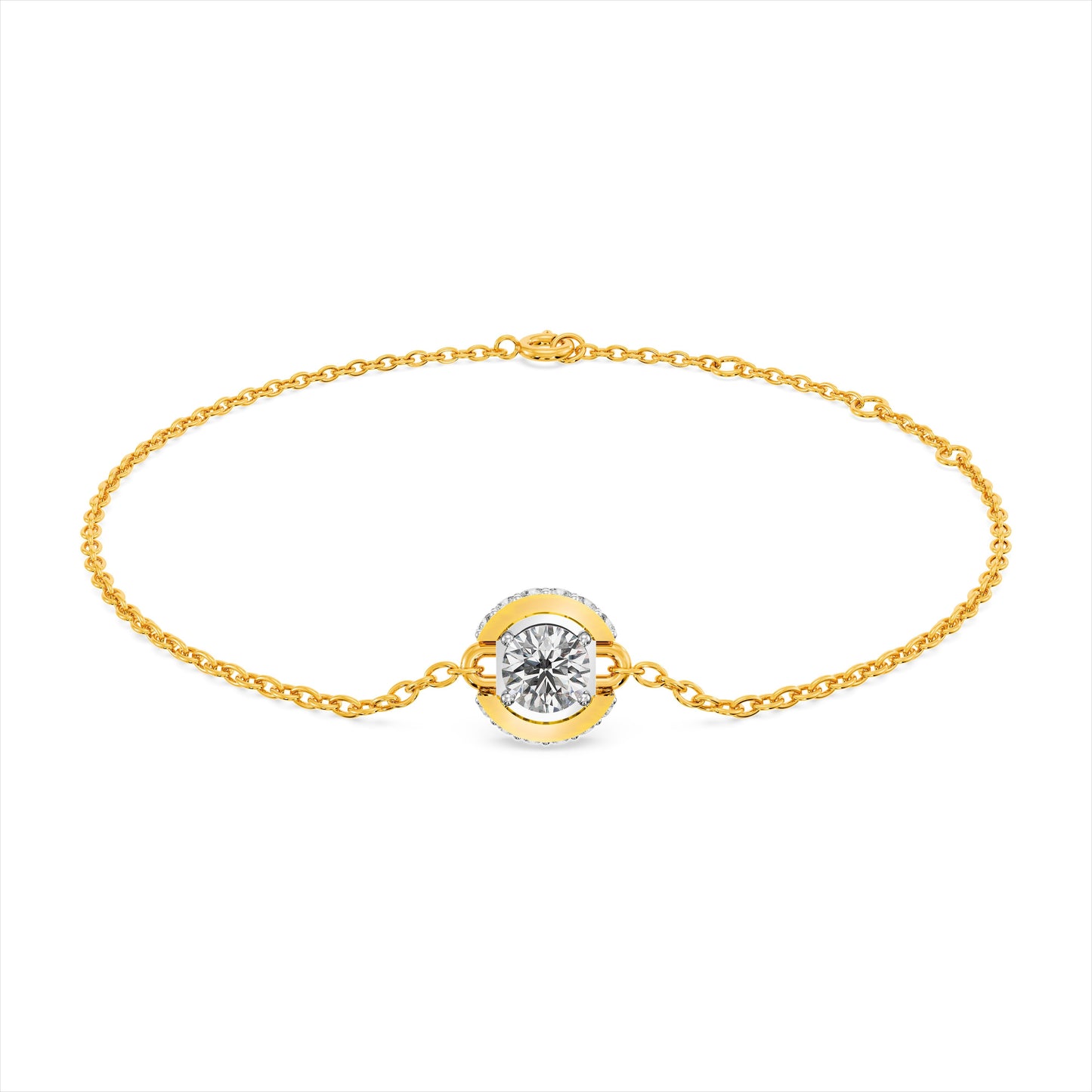 Spark Bar 9KT Gold Laboratory Grown Diamond Bracelet