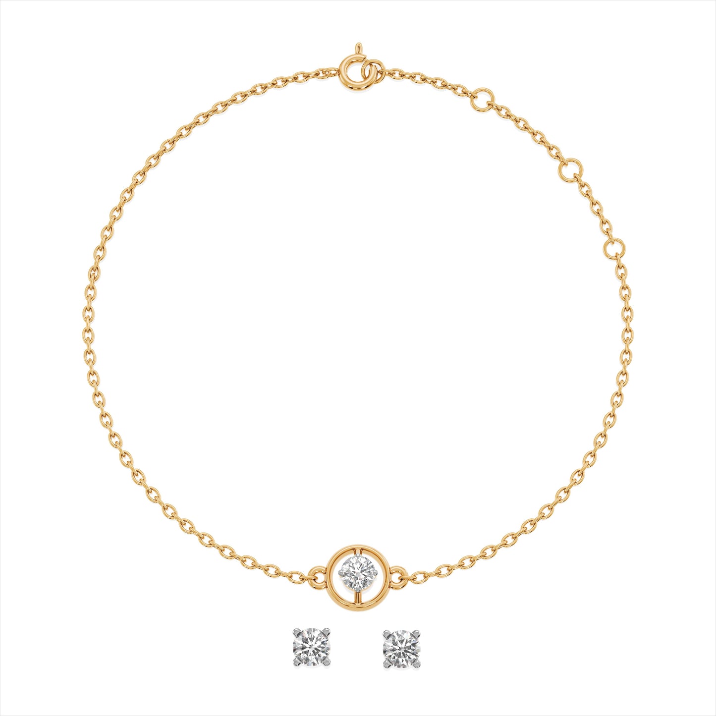 Orba Shine 9KT Gold Laboratory Grown Diamond Set