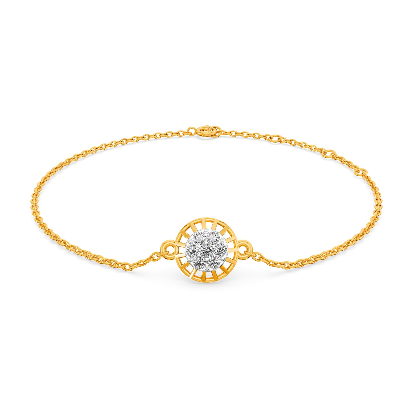 Niva Halo 9KT Gold Laboratory Grown Diamond Bracelet