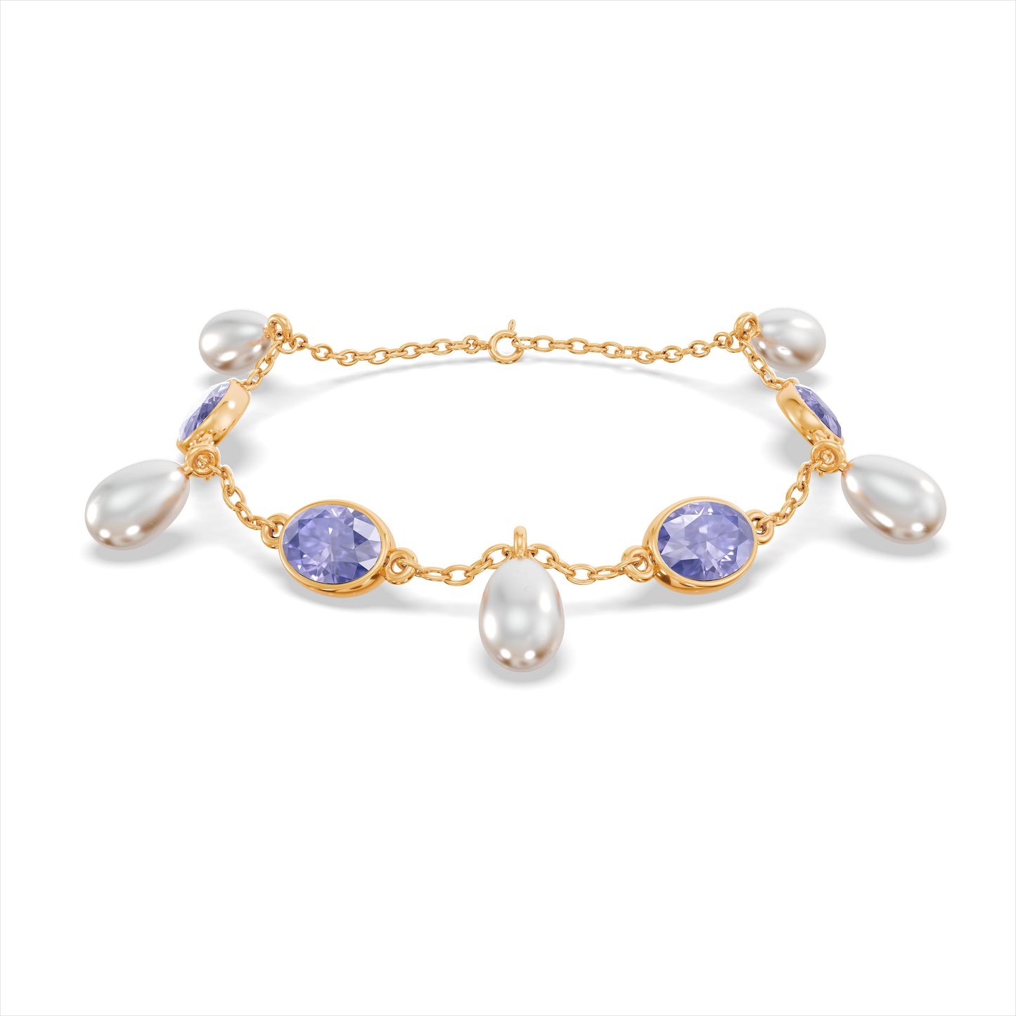 Tanzanite 9KT Gold Bracelet