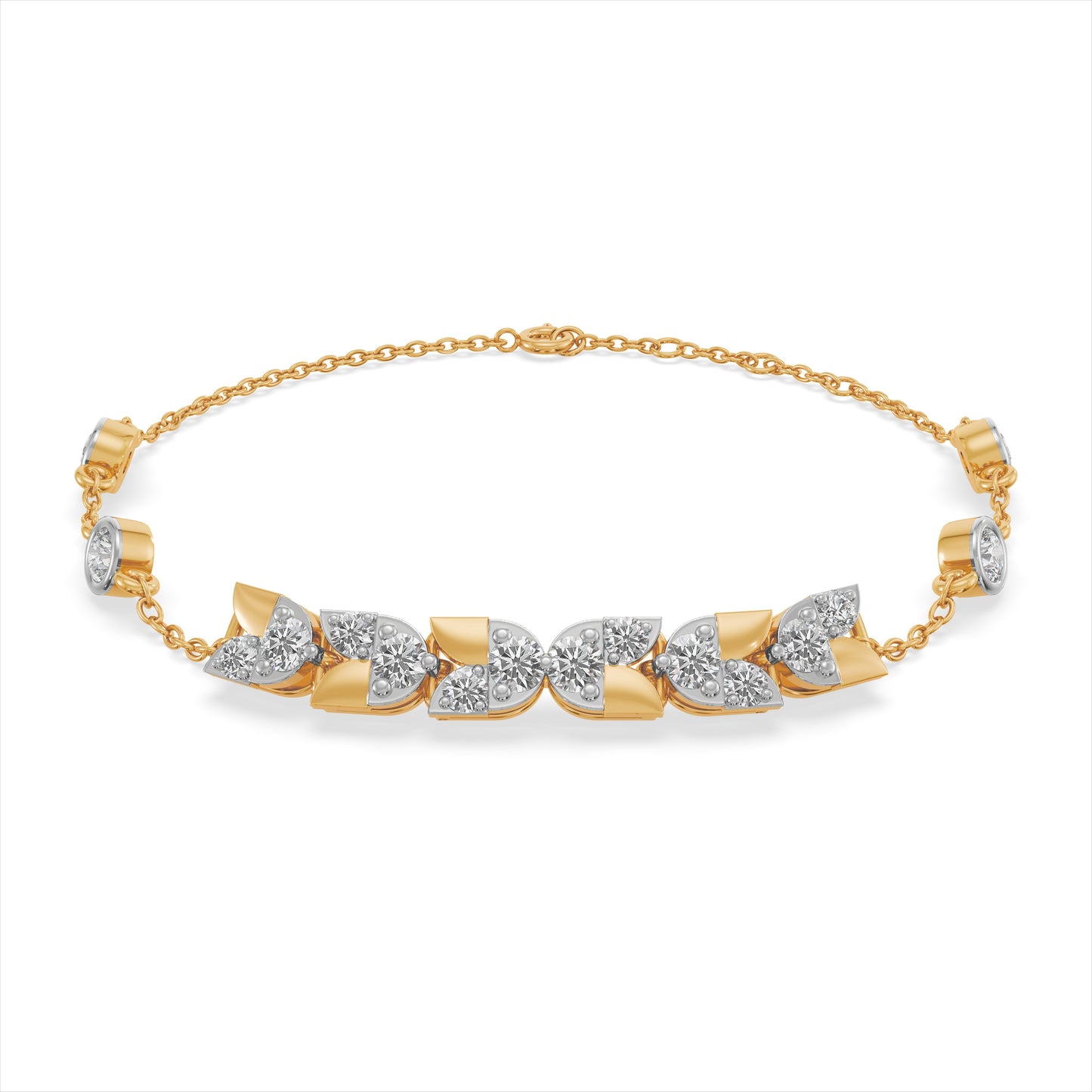 Connected Spark 9KT Gold Laboratory Grown Diamond Bracelet