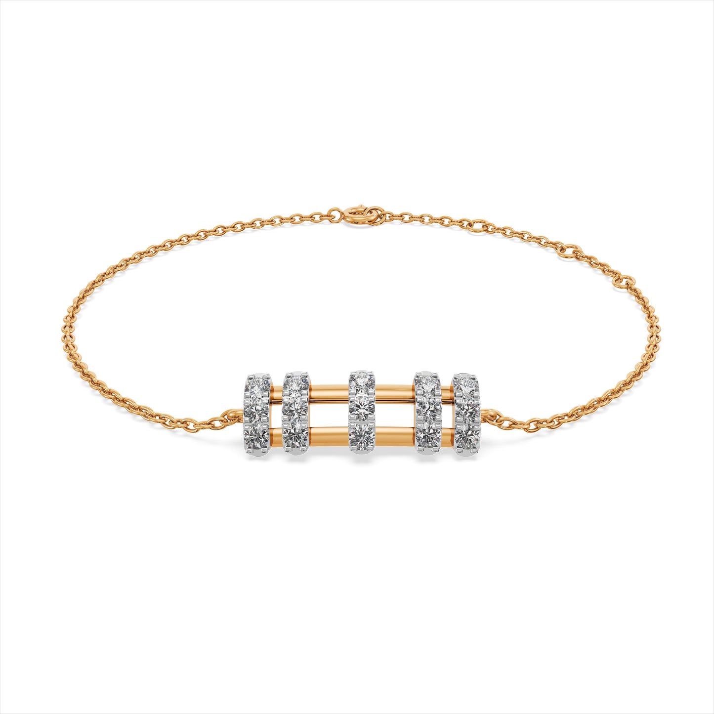 Geometric Spark 9KT Gold Laboratory Grown Diamond Bracelet