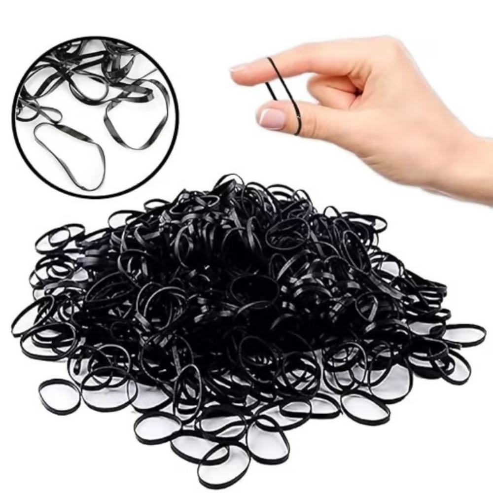 Bronson Professional Rubber Band Soft & Smooth Basic Everyday Wear Thin Elastics Stretchy Hair Tie