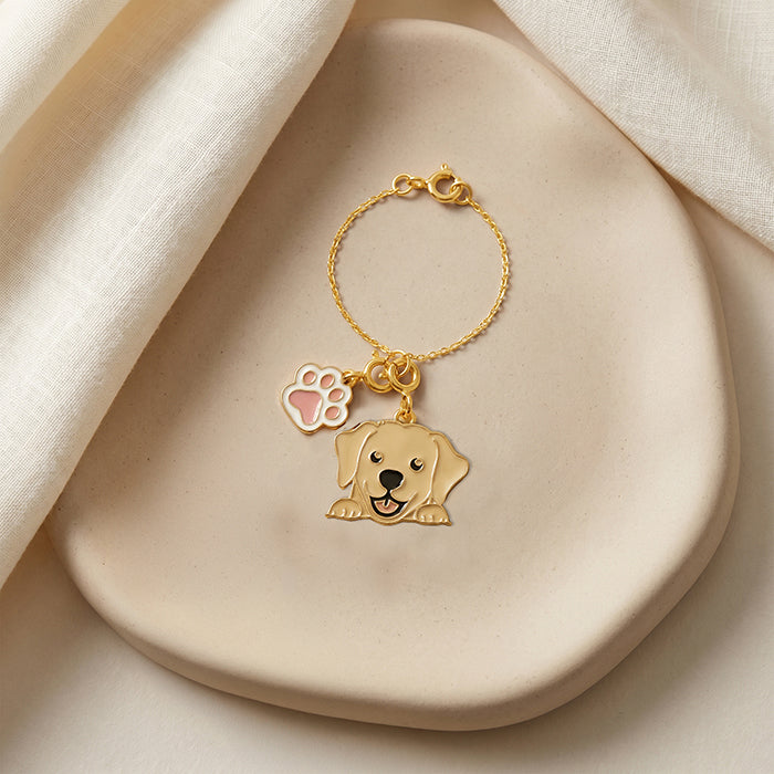 Golden Furrball Convertible Charm