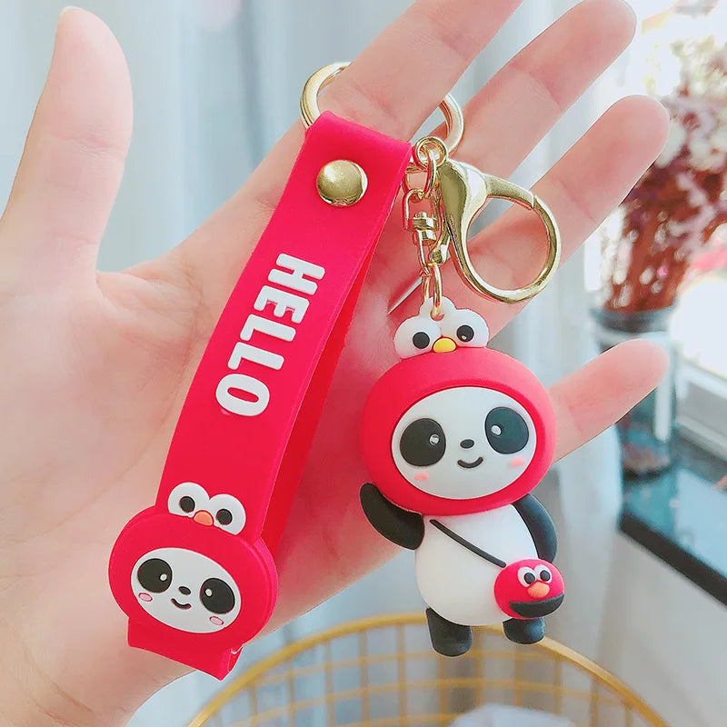 Red Panda Silicon Keychain | Model B | 3D Lanyard Keychain | Premium |