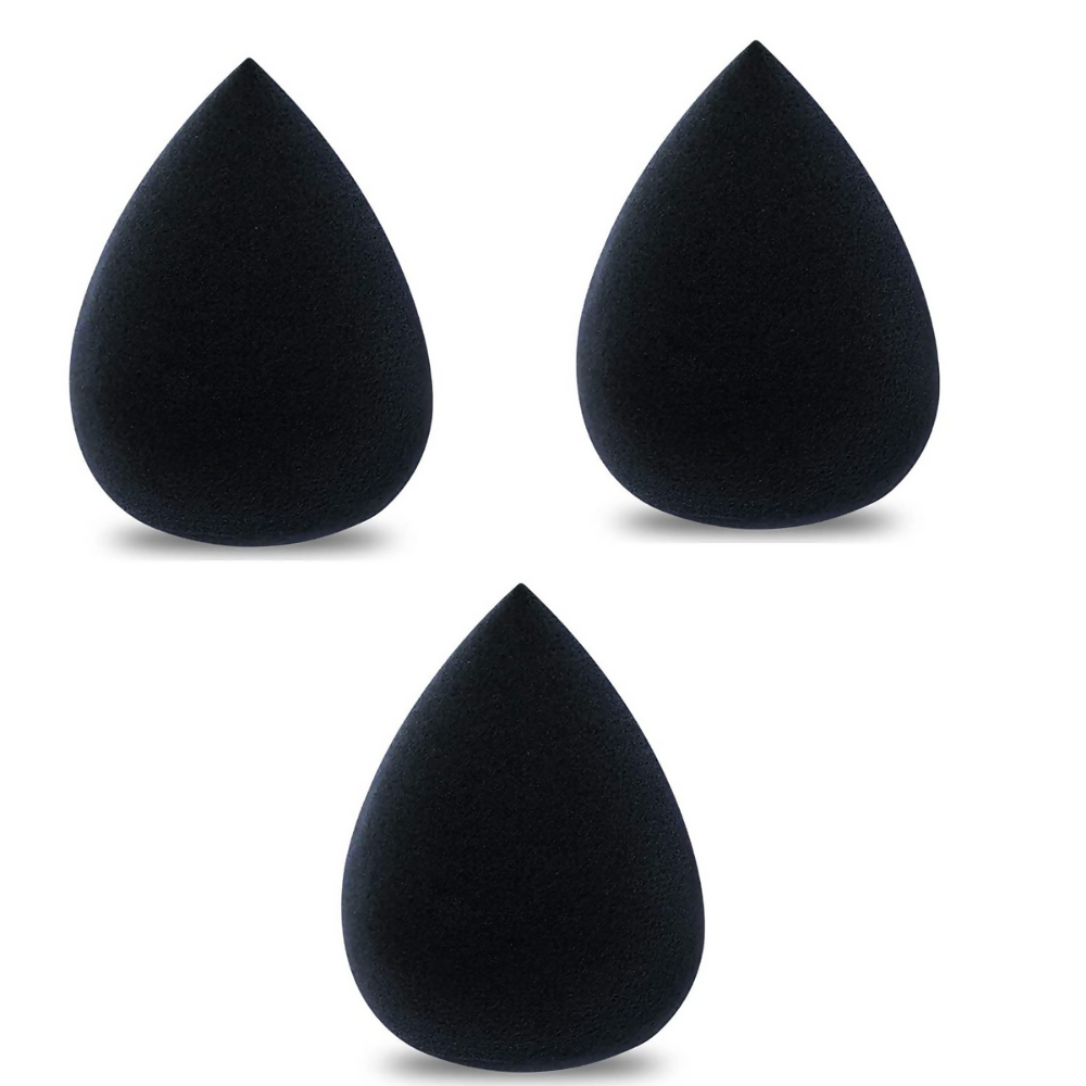 Bronson Professional Black Tear Drop Super Soft Microfiber Beauty Blender Sponge, Applicator, Puffs