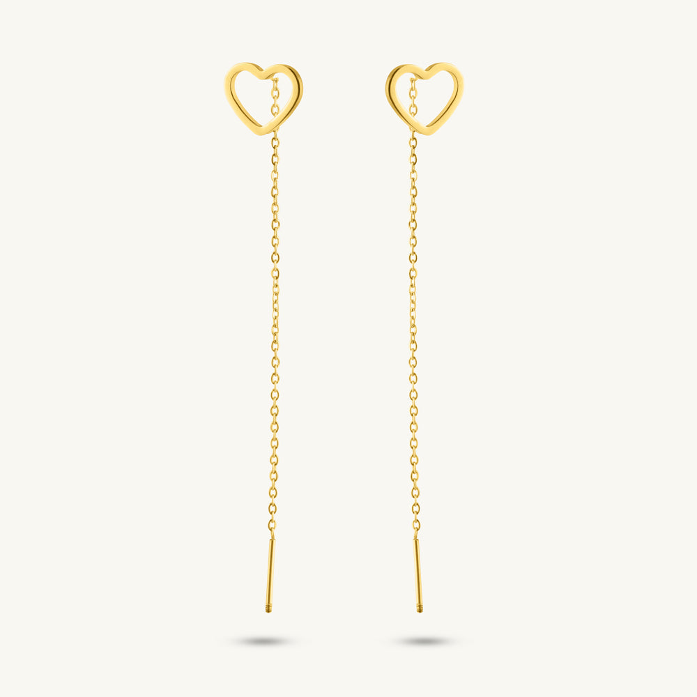 Open Heart Chain Dangles