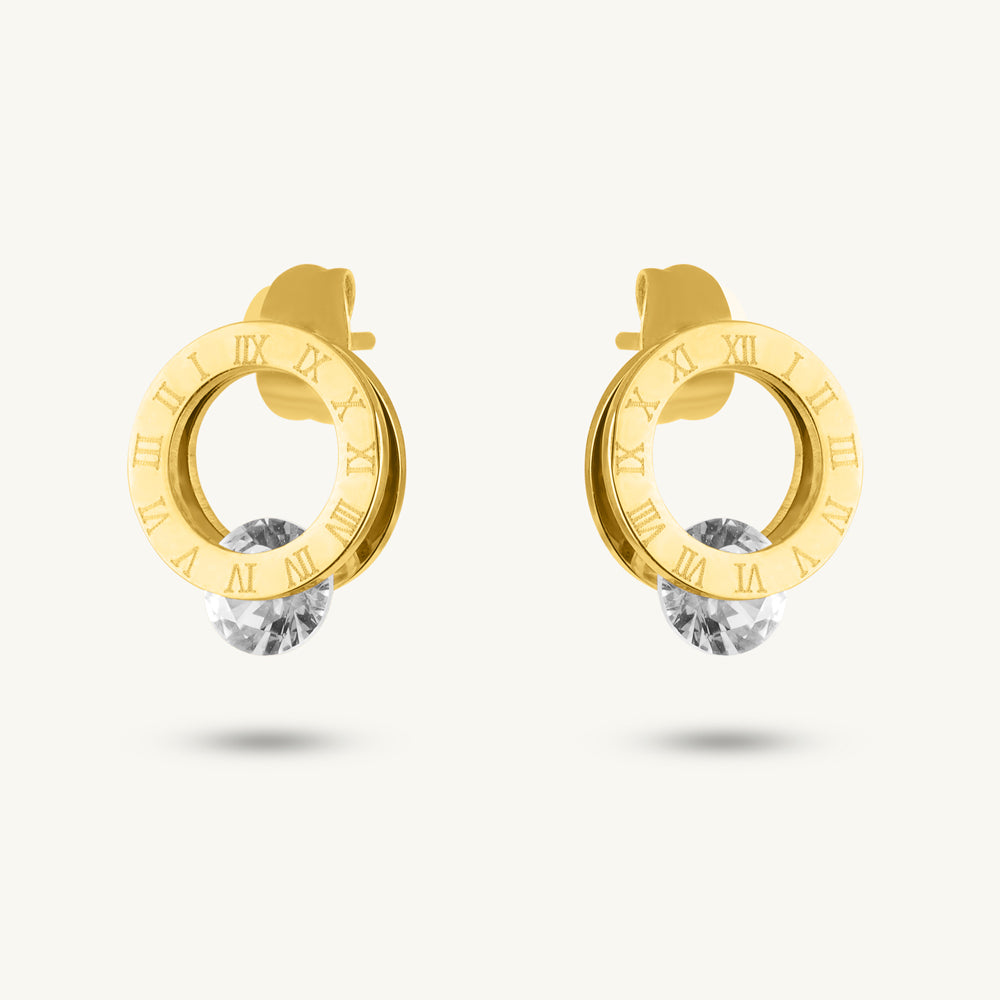 Artisan Orbit Stud Golden Earrings