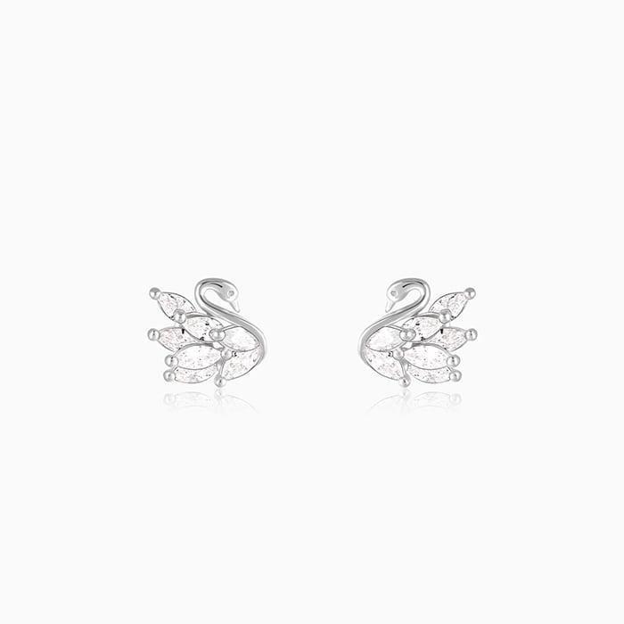 Manali's Shining Swan Studs