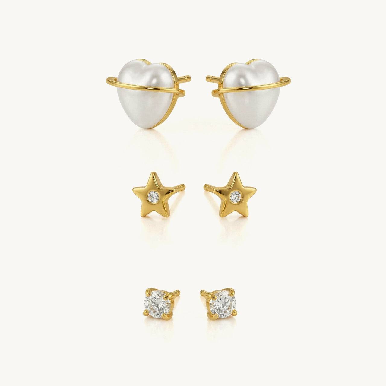 Dreamscape Star & Pearl Stud Set