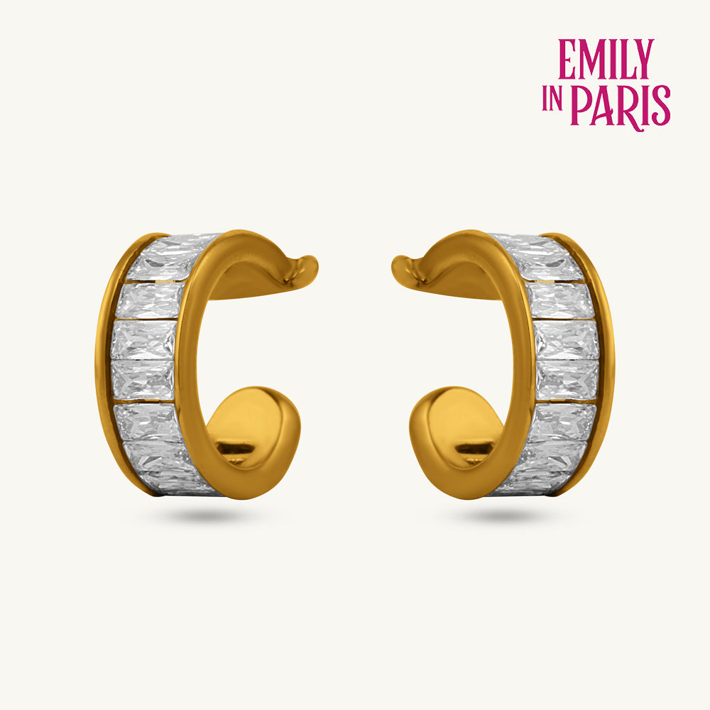 Baguette Glow Cuff Earrings