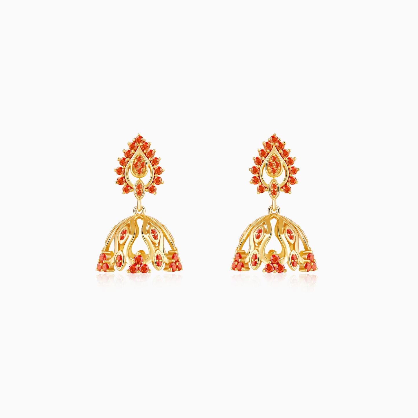 Golden Zafira Crown Earrings
