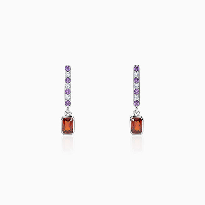 Silver Redlove Dangler Earrings