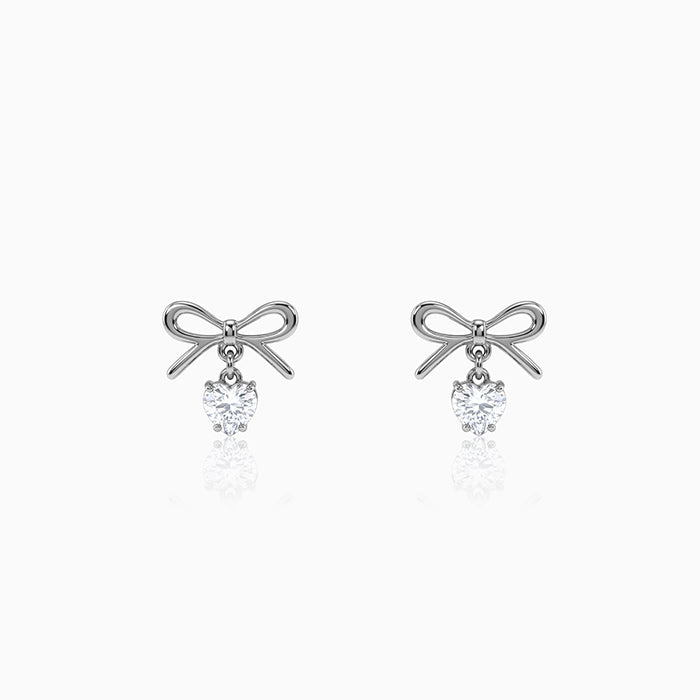 Silver Heartdrop Earrings