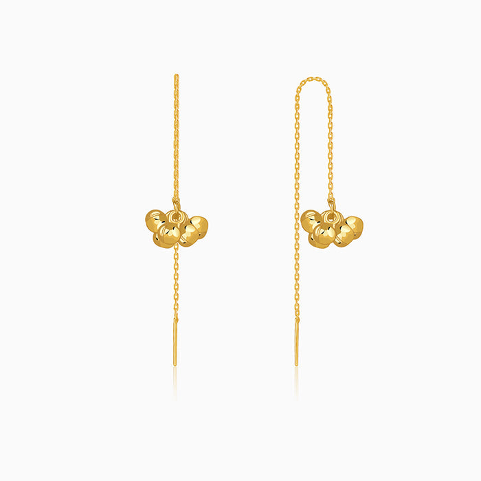 Golden Cute Orb Sui Dhaga Earrings