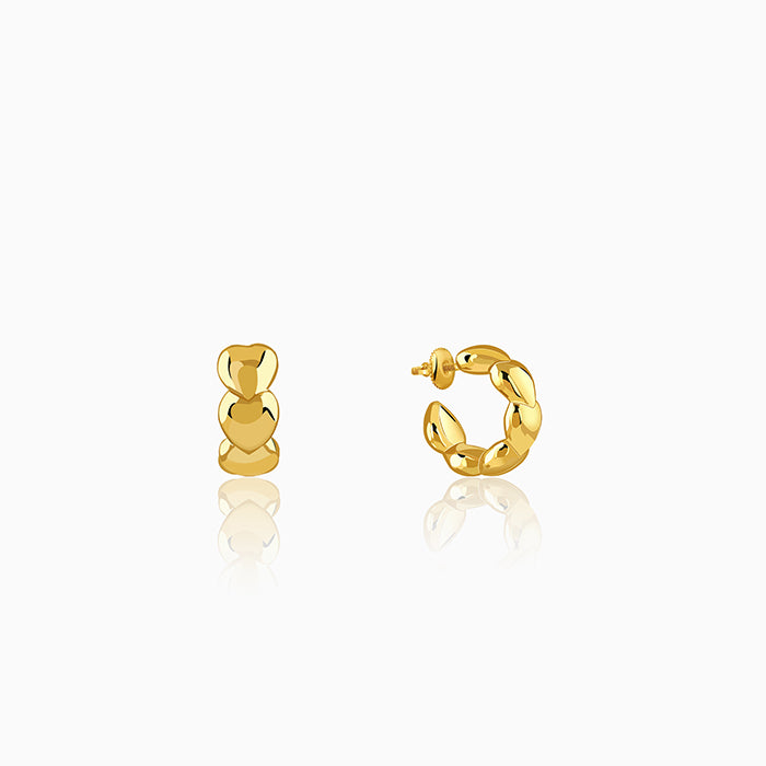 Golden Bubblegum Hoop Earrings