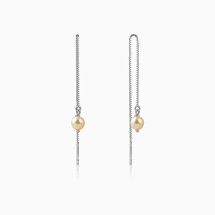 Silver Carey Pearl Sui Dhaga Earrings