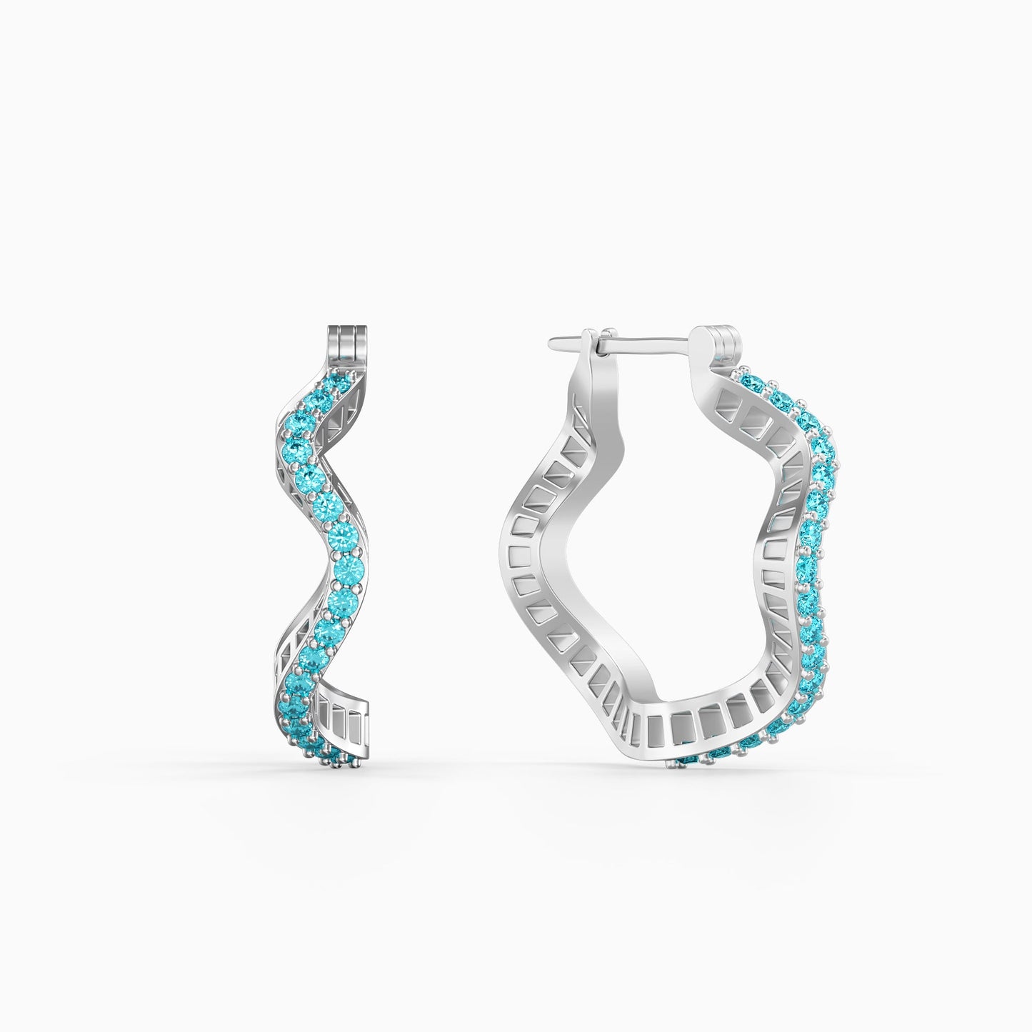Silver Cassiopeia Hoop Earrings