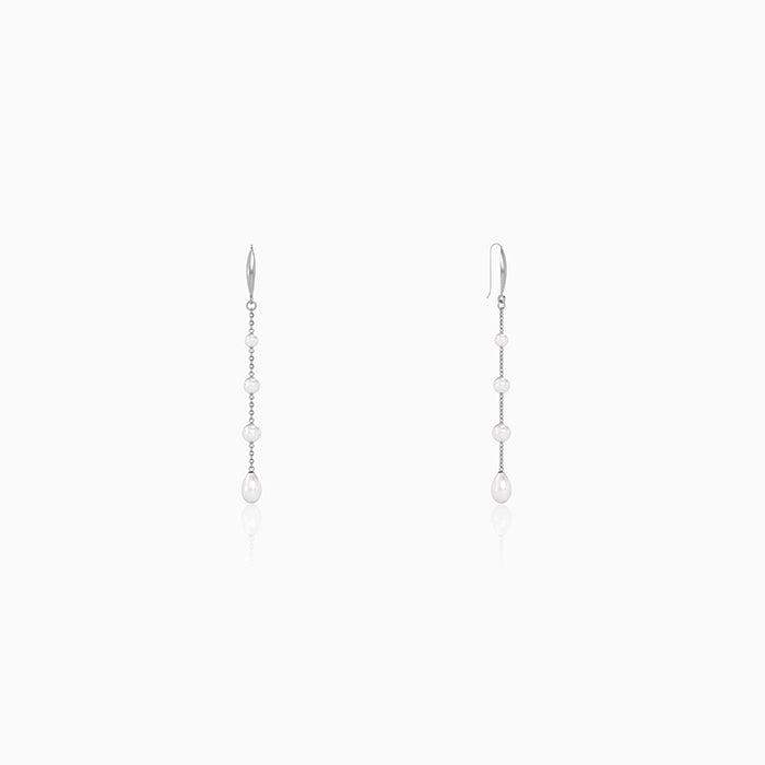 Silver Cyrisse Pearl Earrings
