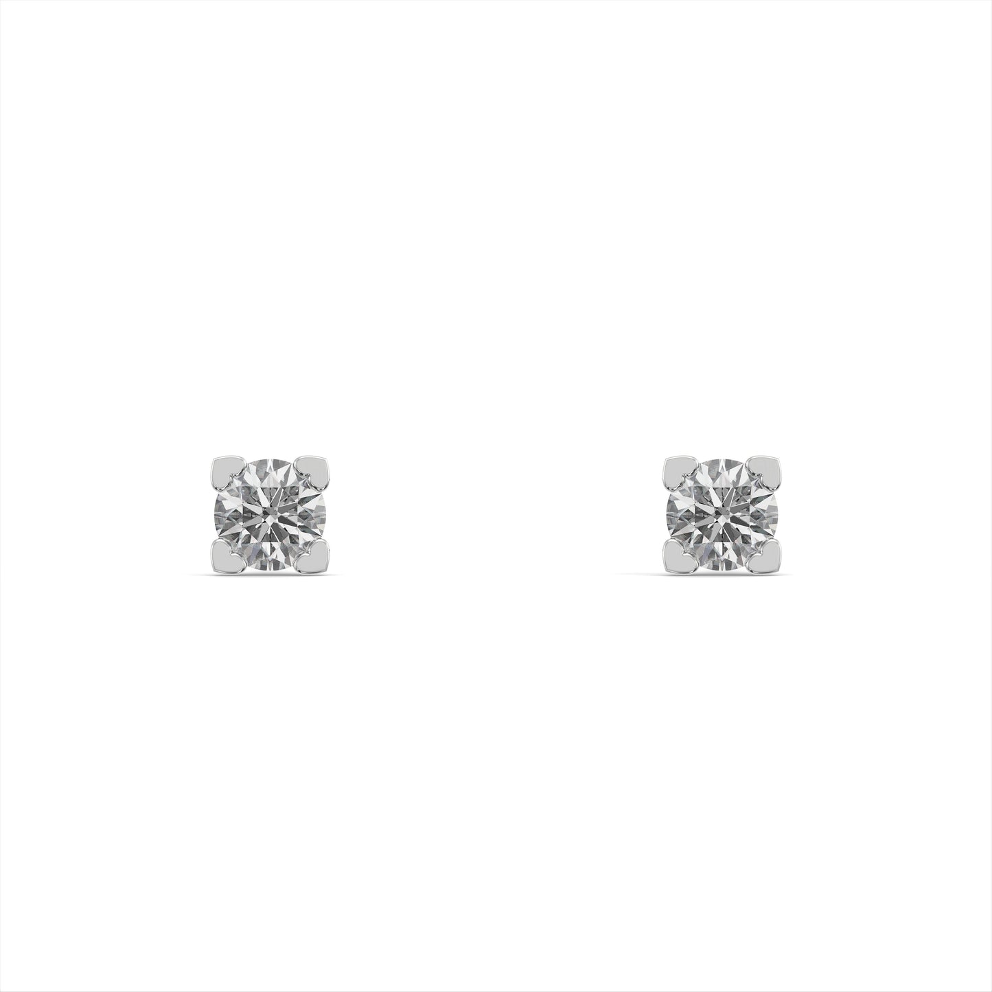 Delicate Rounds 9KT Gold Laboratory Grown Diamond Earrings