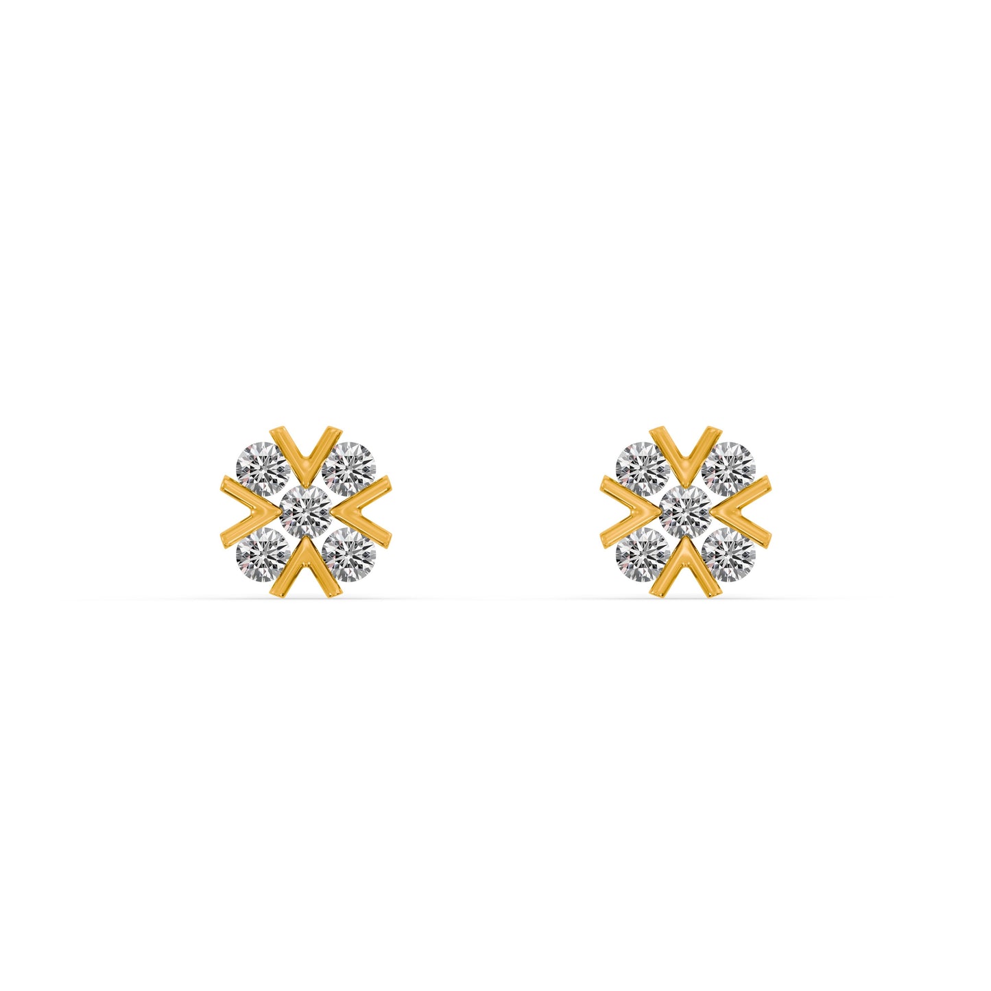 Wildflower 9KT Gold Laboratory Grown Diamond Stud Earring