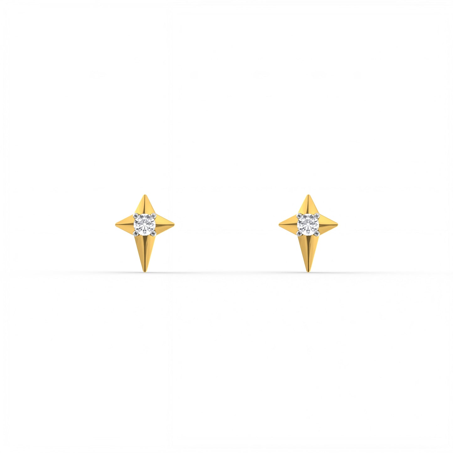Cosmic Star 9KT Gold Laboratory Grown Diamond Stud Earring