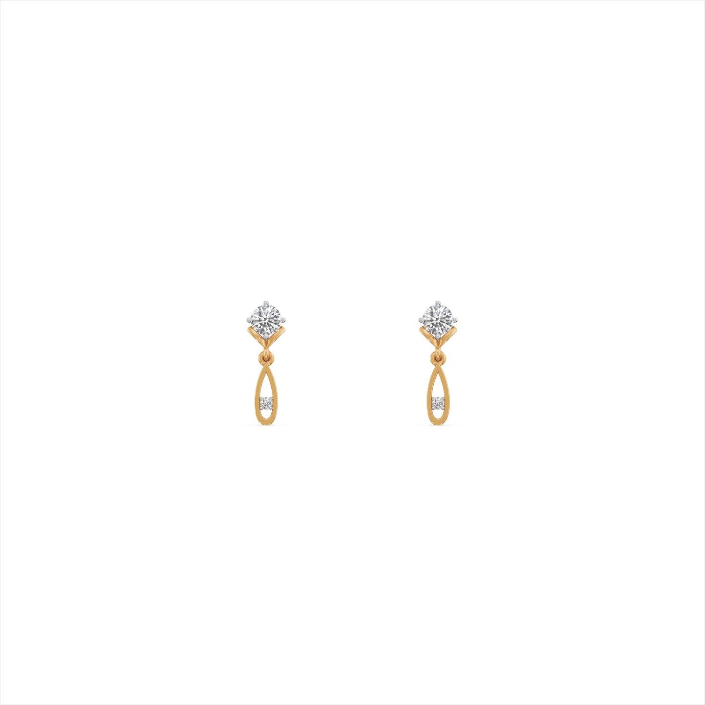 Ethereal Loop 9KT Gold Laboratory Grown Diamond Drop Earrings
