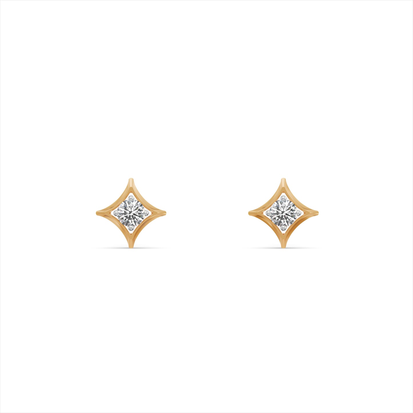 Celeste Spark 9KT Gold Laboratory Grown Diamond Stud Earrings