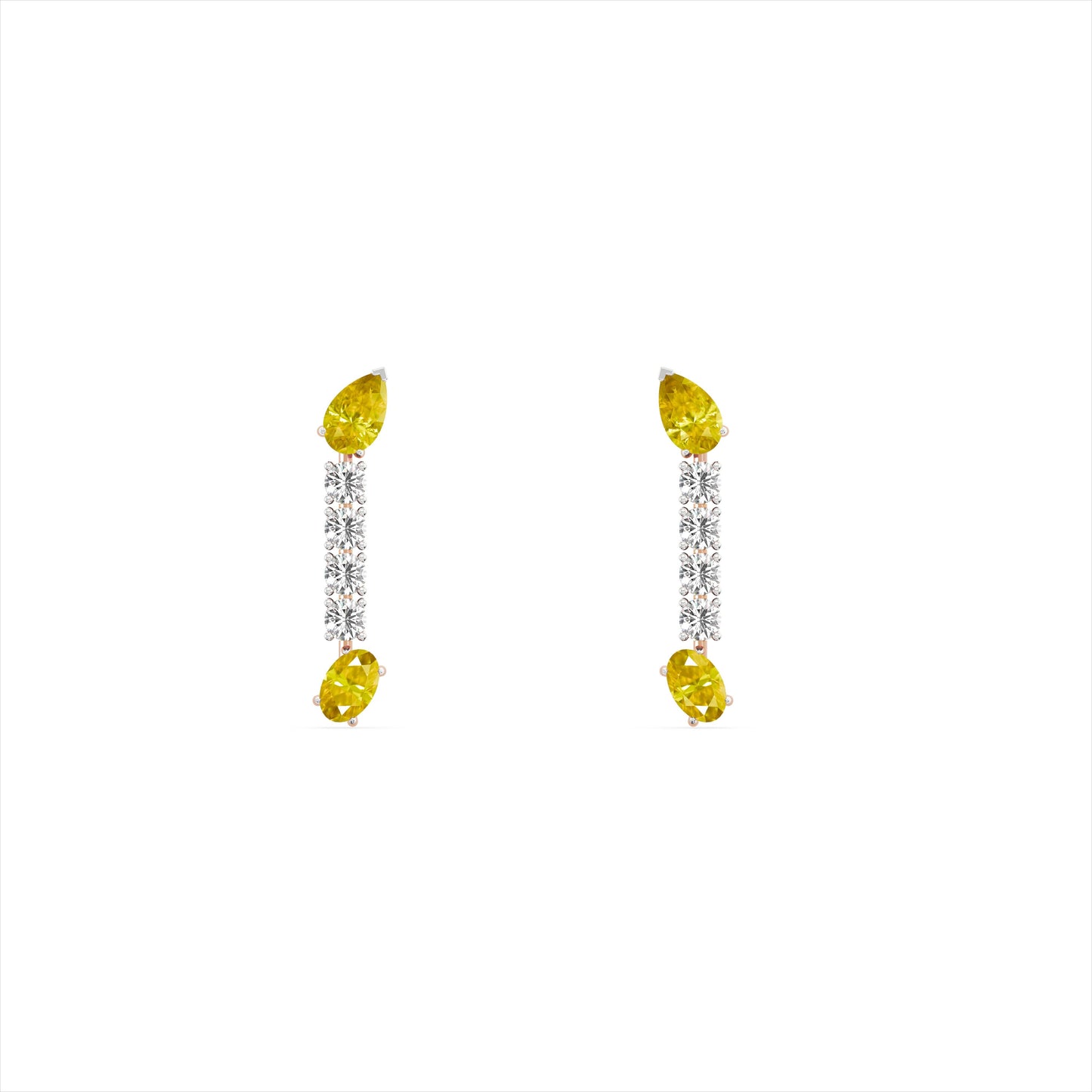 Forever Gleam 9KT Gold Laboratory Grown Diamond Drop Earrings