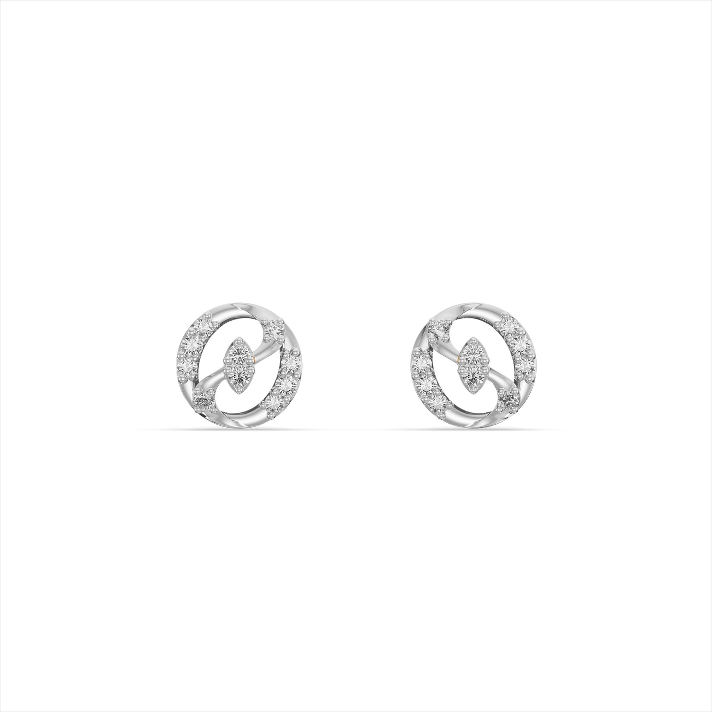 Classy Halo 9KT Gold Laboratory Grown Diamond Stud Earrings