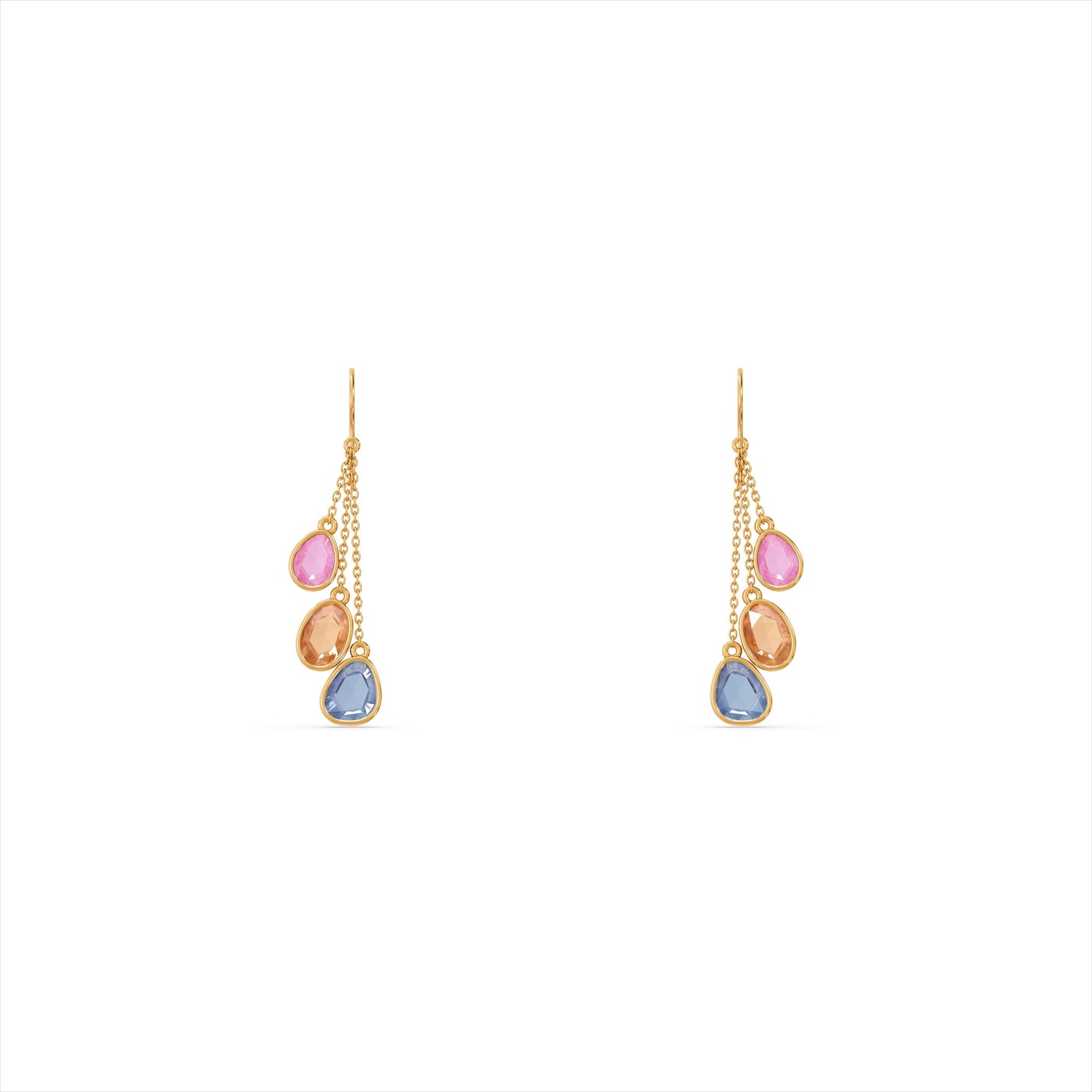 Celestial Sapphire 9KT Gold Dangle Earrings
